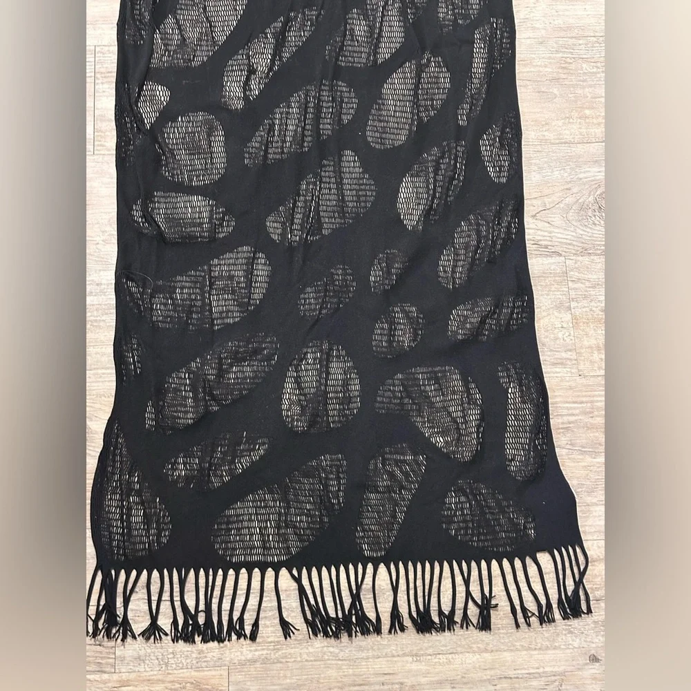 Issey Miyake FÊTE A-POC Inside Cutout Fringe Scarf Rare Avant Garde Mesh Wrap - Picture 14 of 16